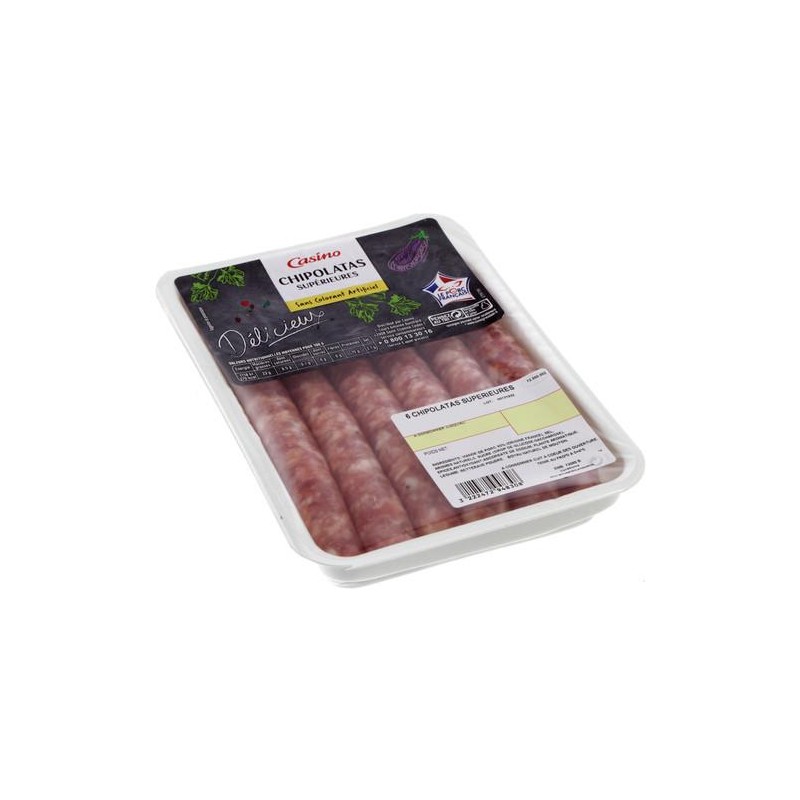 CASINO Chipolatas supérieures 6x55g